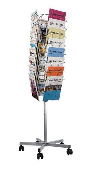 Verrijdbare Brochurehouders & Folderrekken op wielen