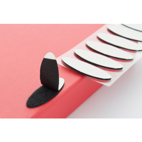 Klittenband pastilles Zwart "Velcro®" (1700 st./rol) zelfklevend | SET (haak+Lus) 