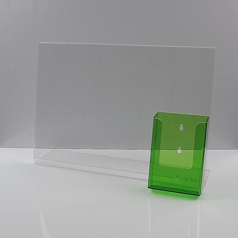 L-Standaard A3 met 1/3 A4 Folderhouder Transparant Groen