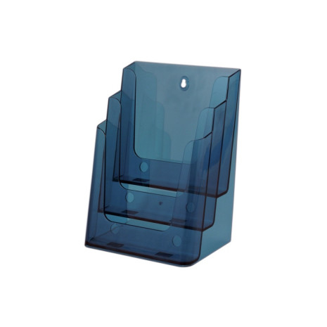 Folderhouder 3x A4 Transparant Blauw