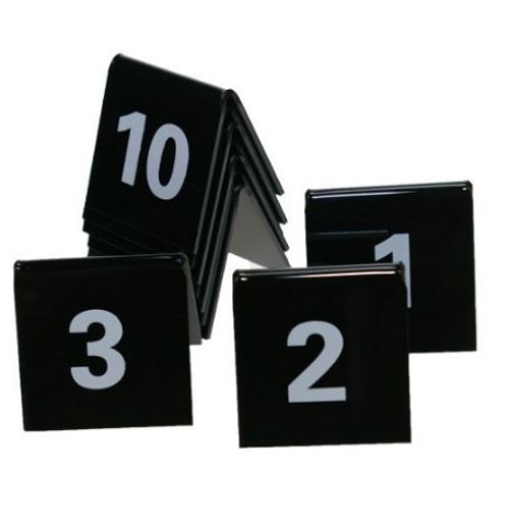 Tafelnummers set zwart nummers 1 tot en met 10