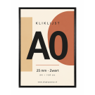 Kliklijst A0, zwart – 25 mm 