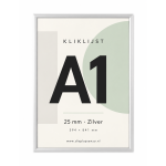 Kliklijst A1, zilver – 25 mm 
