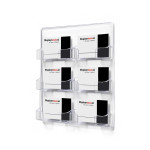 Wand visitekaarthouder meervoudig 6 vaks, Deflecto®