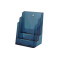 Folderhouder 3x A4 Transparant Blauw