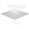 Bodemplaat T.b.v. kubus 300 x 300 x 300 mm, 3 mm PMMA (plexi) Zilver spiegel 