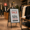A-Stoepbord A1, zwart  A-Stoepbord A1, zwart (in winkel)