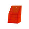 Folderhouder 4x A5 Transparant Oranje Folderhouder 4x A5 transparant oranje 