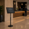 Infostandaard A3, zwart (in hoogte verstelbaar) Infostandaard A3, zwart (hotellobby)
