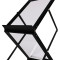 Brochurehouder ZigZag A4 Zwart, Inklapbaar (incl. koffer)  Brochurehouder ZigZag A4 Zwart, Detail