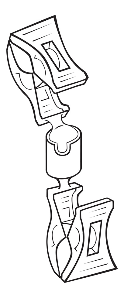 Versagrip met dubbele klem
